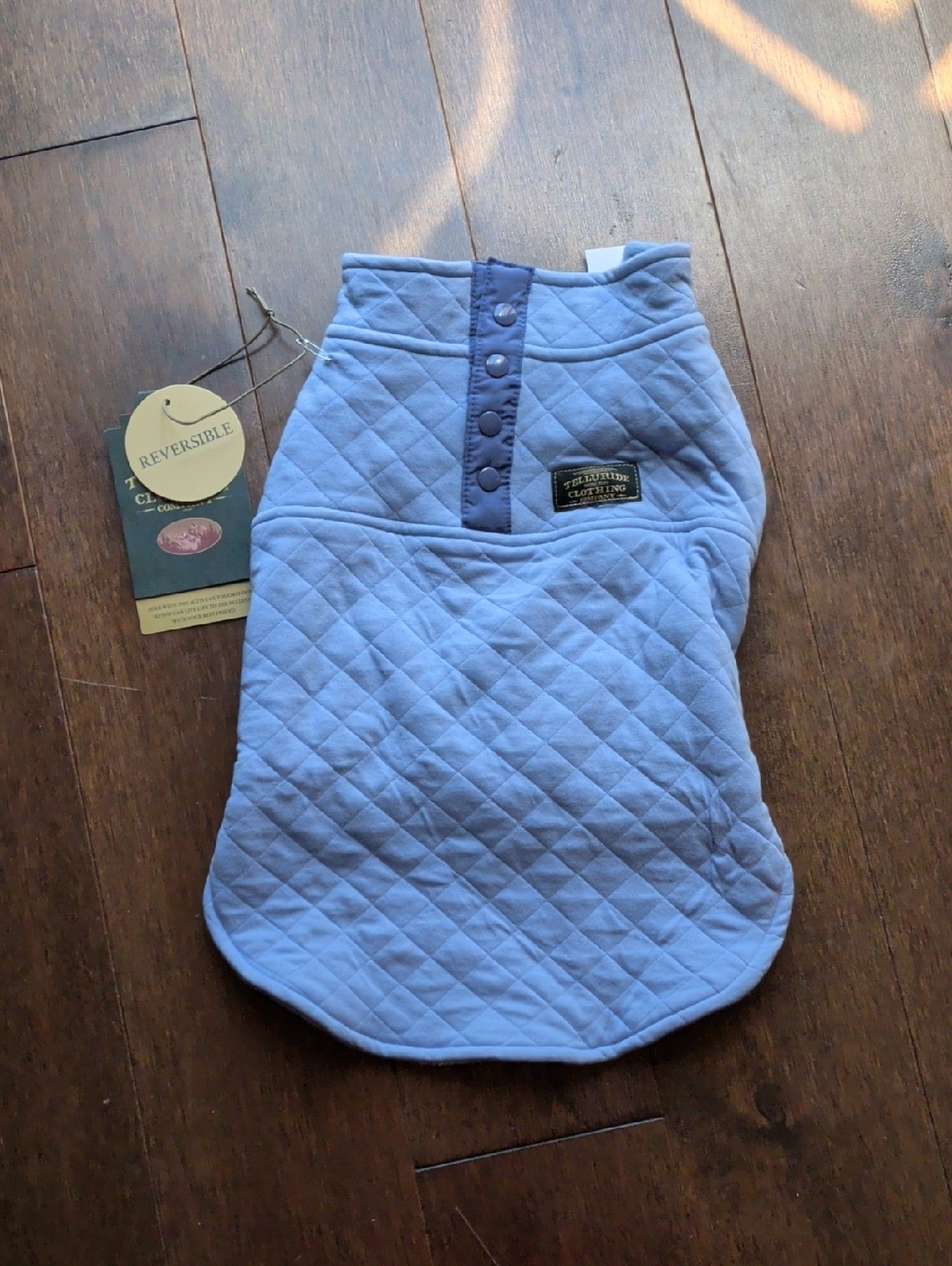 Telluride Quilted Dog Jacket in Light Blue‎